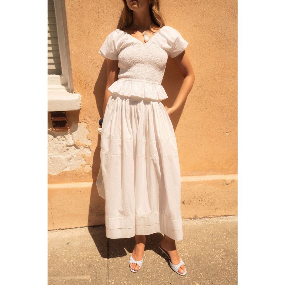 La Maregold The Amelia Maxi Skirt - XS Cloud White